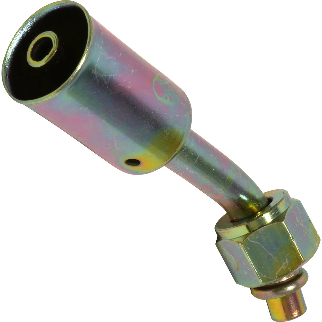 Accesorio de bloqueo de talón con junta tórica hembra de acero de 45º n.° 6