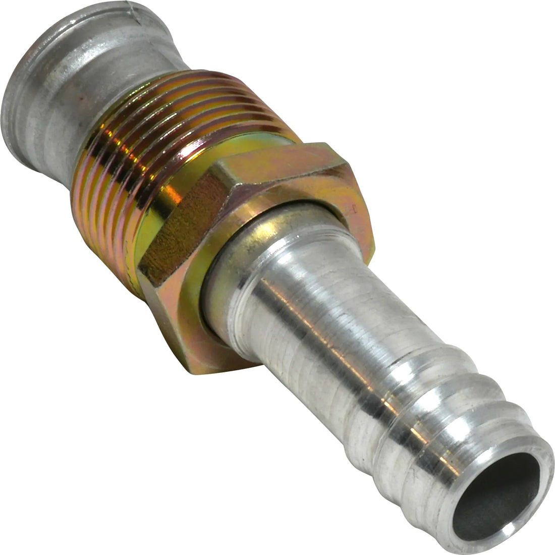 Accesorio de inserción de aluminio con junta tórica dentada, macho recto, 12MIO-12BB STR n.° 12