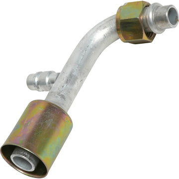 Alum. 90º Oring Hembra Beadlock Ftg. con Puerto de Servicio 10FOR 12BL 90 SV R134 #10 a 12