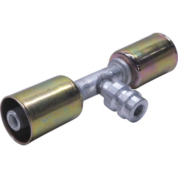 Empalmador de talón recto de aluminio con puerto de servicio n.º 8