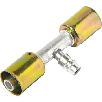 Empalmador de talón recto de aluminio con puerto de servicio n.º 10