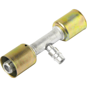 Empalmador de talón recto de aluminio con puerto de servicio n.º 12