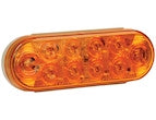 5626210  6 Inch Amber Oval Turn Signal Light Kit with 10 LEDs (PL-3 Connection, Includes Grommet and Plug)