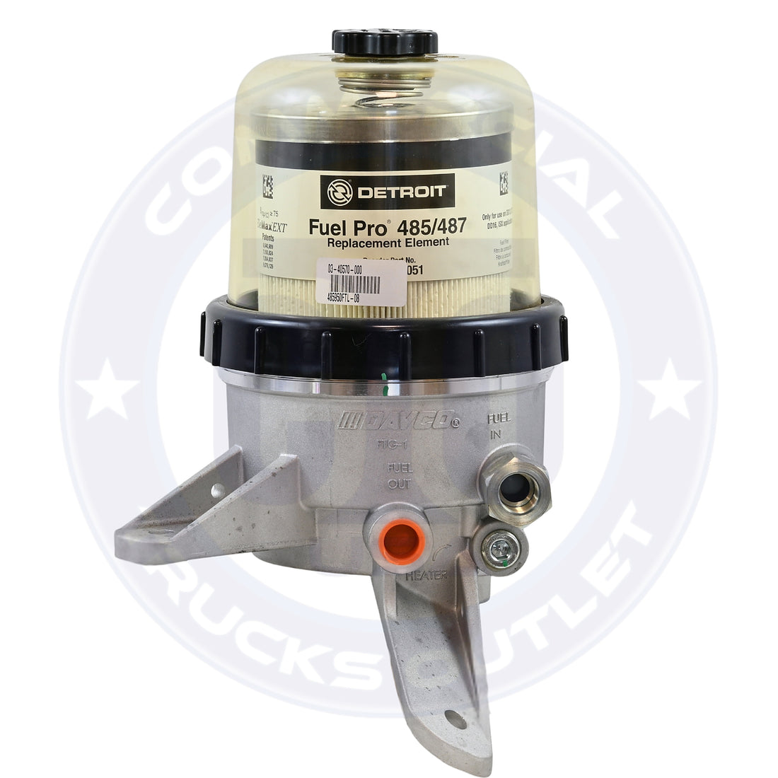 OEM 03-40570-000 FUEL WATER SEPARATOR - DAVCO 485, ESOC UNHEATED SAME AS DVC 485950FTL-08 FOR NEW CASCADIA