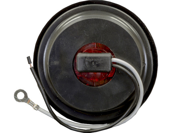 5622514 - 2.5 Inch Red Round Clearance/Marker Light Kit with 4 LEDs (PL-10 Connection, Includes Grommet and Plug)
