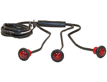 5627533 - 0.75 Inch Red ID Light Kit With Male Bullets With 9 LED