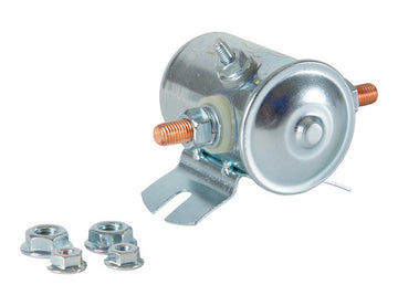 1306505 - CONTINUOUS DUTY 12 VOLT STEEL CASE INSULATED SOLENOID GND TO ACTIVATE