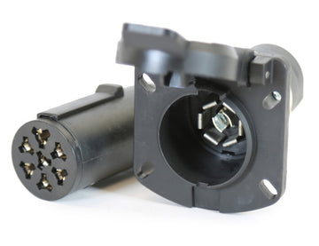 TC1077P  -  7-WAY ROUND TO 7-WAY RV FLAT TRAILER CONNECTOR ADAPTER