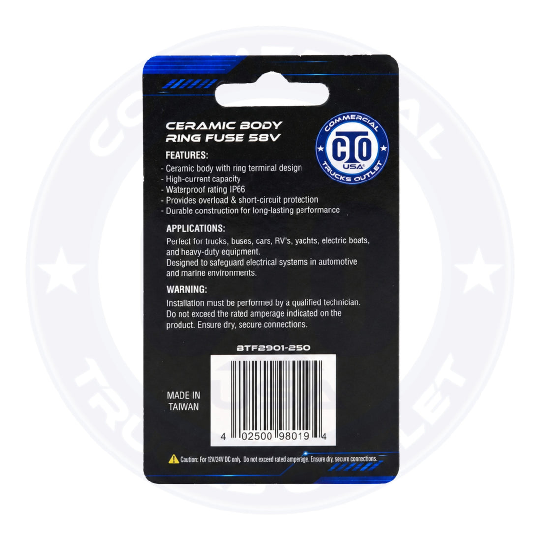 BTF2901-250 BATTERY FUSE CERAMIC