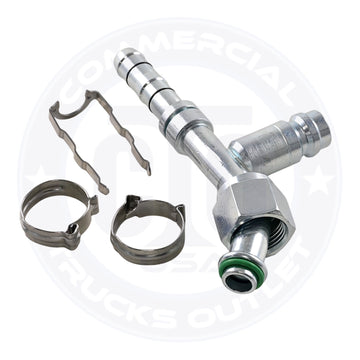 461-8930 45° FITTING #8 FEMALE 0-RING WITH R134a HIGTH PORT