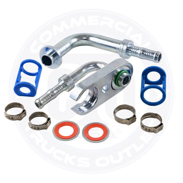 462-7014K FREIGHTLINER 90° A/C COMPRESSOR FITTING KIT FOR SANDEN & DENSO COMPRESSORS