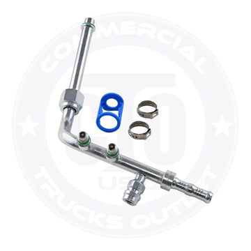 462-7006 QUICK CLIP #8 CONDENSER FITTING WITH 10mm METRIC PORTS AND R134a PORT