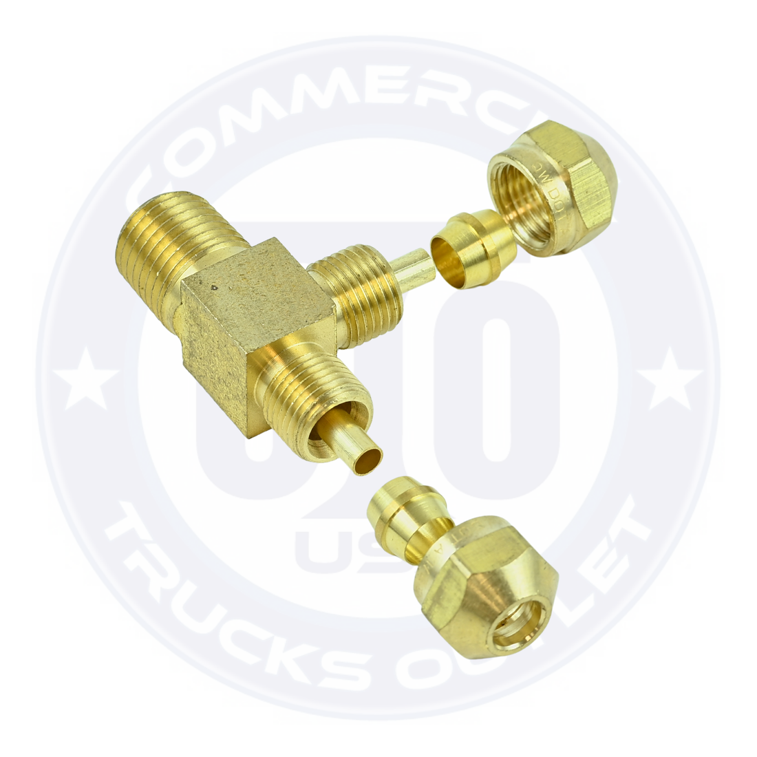 N71-4-4 AIR BRAKE MALE RUN TEE 1/4 X 1/4