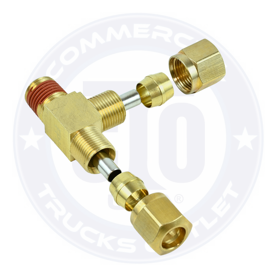 N71-6-4 AIR BRAKE MALE RUN TEE 3/8 X 1/4