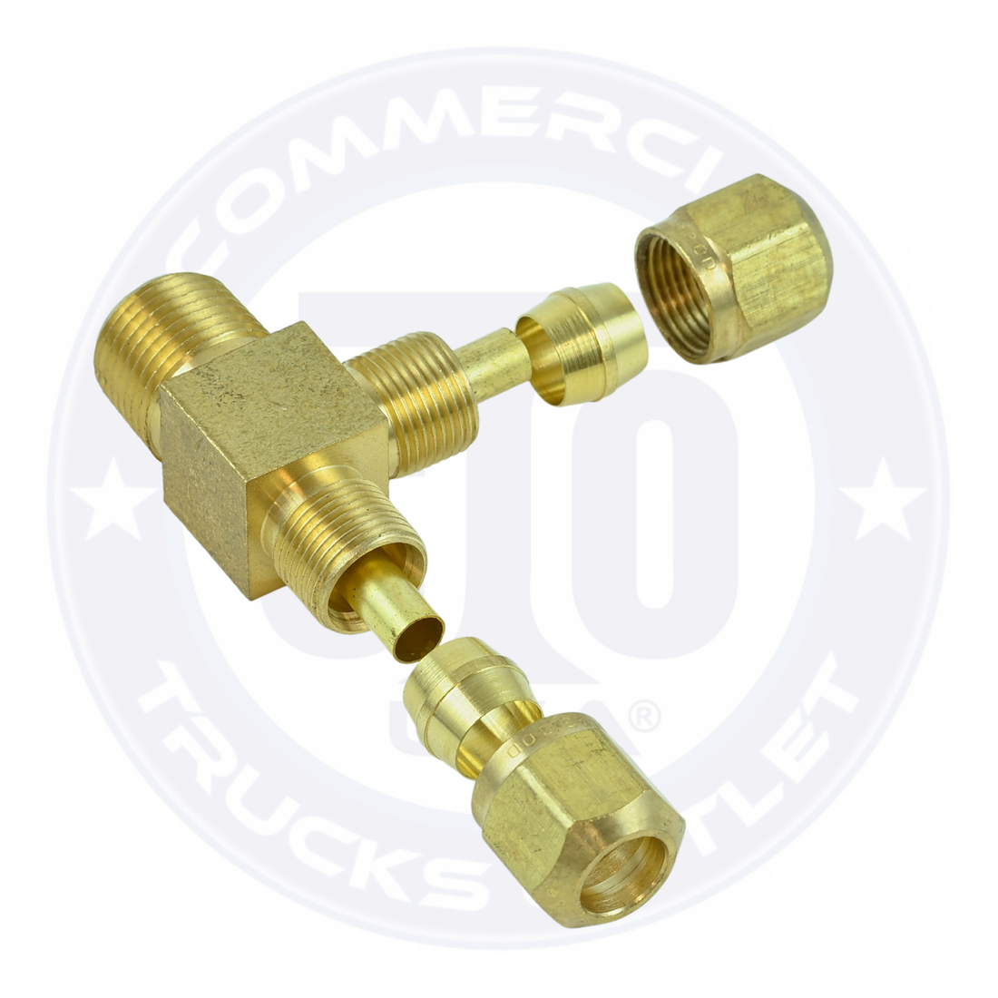 N71-6-6 AIR BRAKE MALE RUN TEE 3/8 X 3/8