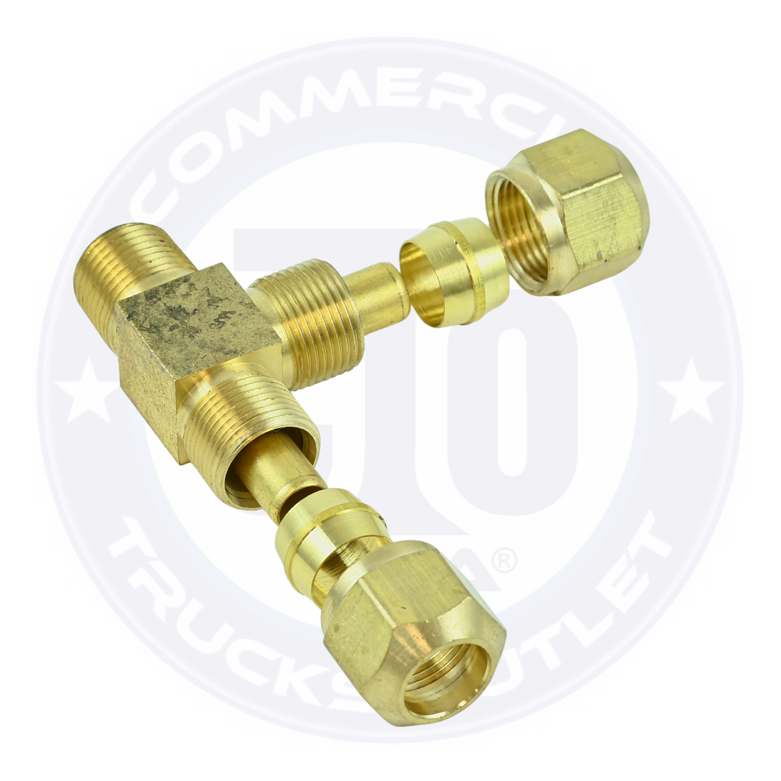 N71-8-6 AIR BRAKE MALE RUN TEE - 1/2 X 3/8