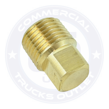 BP109-2 SQUARE BRASS PLUG 1/8 ( AIR BRAKE FITTINGS )