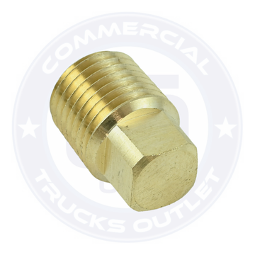 BP109-4 SQUARE BRASS PLUG 1/4 ( AIR BRAKE FITTINGS )