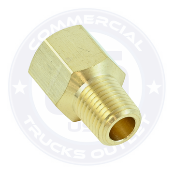 BP120-4-4 BRASS ADAPTER 1/4 X 1/4 ( AIR BRAKE FITTINGS )