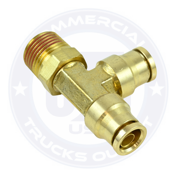 NP71SW-6-6 PUSH-ON MALE SWIVEL RUN TEE 3/8 X 3/8