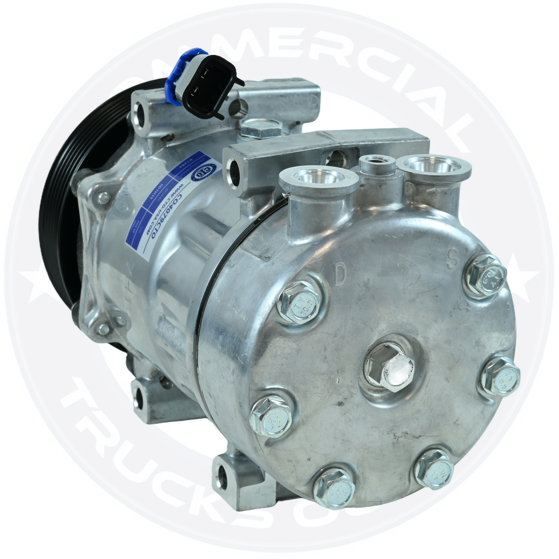 CO4079CTO A/C COMPRESSOR, SD7H15, 12V, 6-GROOVE, 125 MM PULLEY