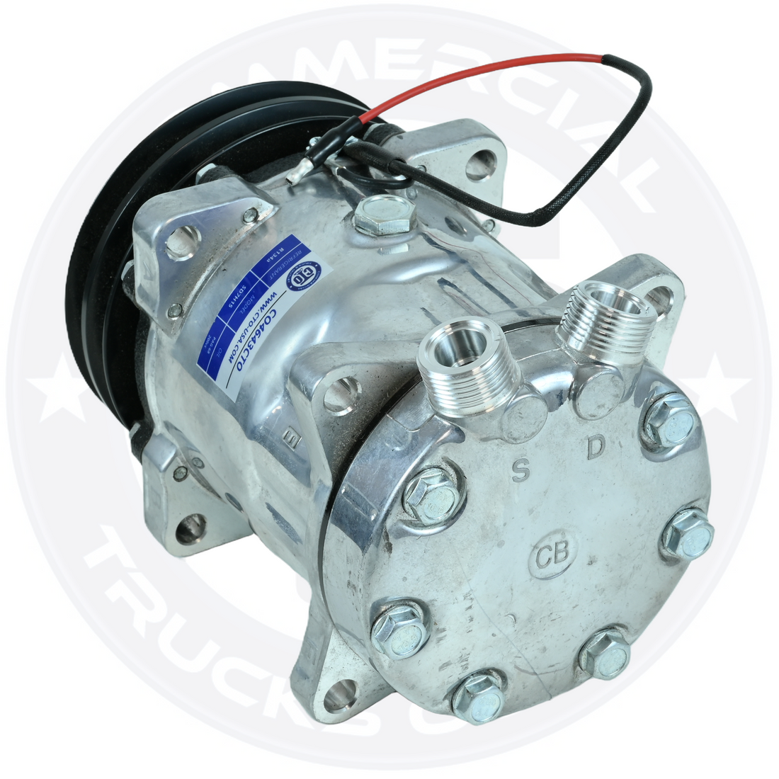 CO4643CTO A/C COMPRESSOR, SD7H15HD, 12V, 2-GROOVE, 132 MM PULLEY