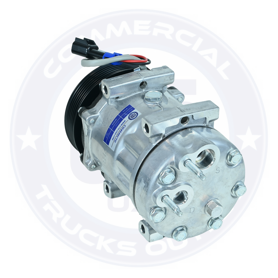CO4546CTO A/C COMPRESSOR, SD7H15, 12V, 6-GROOVE, 125 MM PULLEY