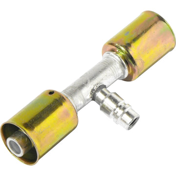 Empalmador de talón recto de aluminio con puerto de servicio n.º 10