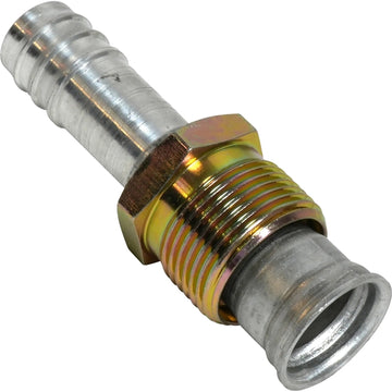 Accesorio de inserción de aluminio con junta tórica dentada, macho recto, 12MIO-12BB STR n.° 12