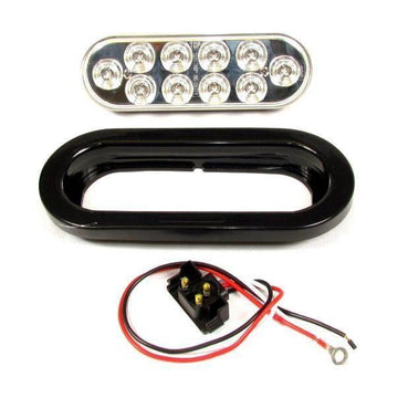 F235196 6"OVAL CLEAR LENS 10LED
