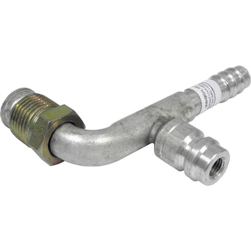 Alum. 90º Macho Inserto Oring Barb Ftg. con Puerto de Servicio 8MIO-8BB 90 SRV134/16 #8