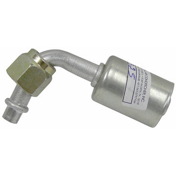 Accesorio de aluminio con junta tórica hembra de 90º para talón 6FOR 8BL 90 n.° 6 a 8