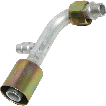 Alum. 90º Oring Hembra Beadlock Ftg. con Puerto de Servicio 10FOR 12BL 90 SV R134 #10 a 12