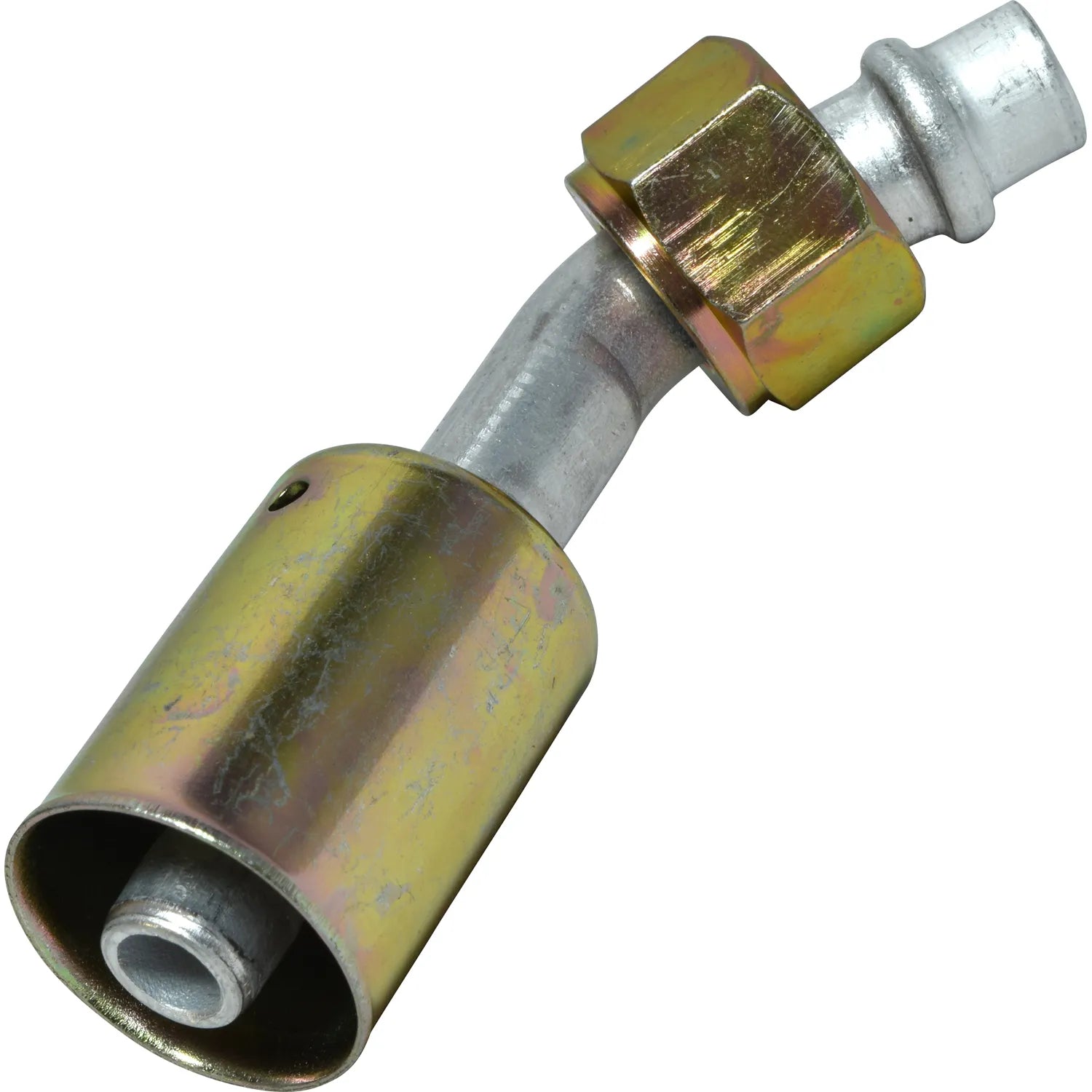 Accesorio de bloqueo de talón con junta tórica macho de aluminio de 45º 8FOR 8BL 45 n.º 8
