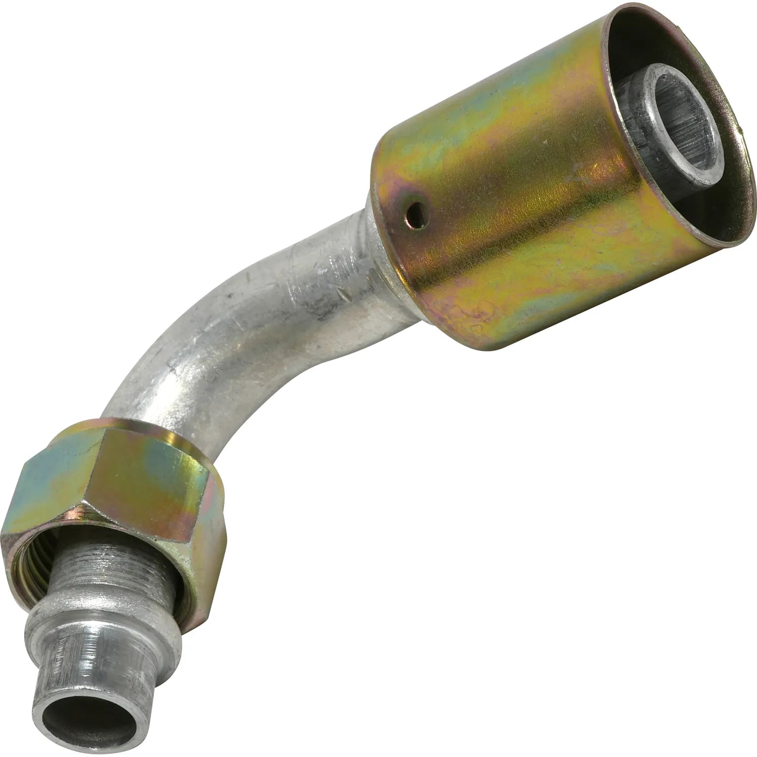 Accesorio de aluminio con junta tórica macho de 90º para talón 10FOR-12BL 90 n.° 10 a 12