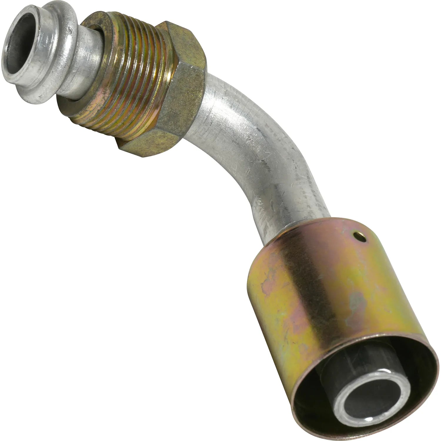 Accesorio de aluminio con junta tórica macho de 90º para bloqueo de talón 12MOR-12BL 90 n.º 12