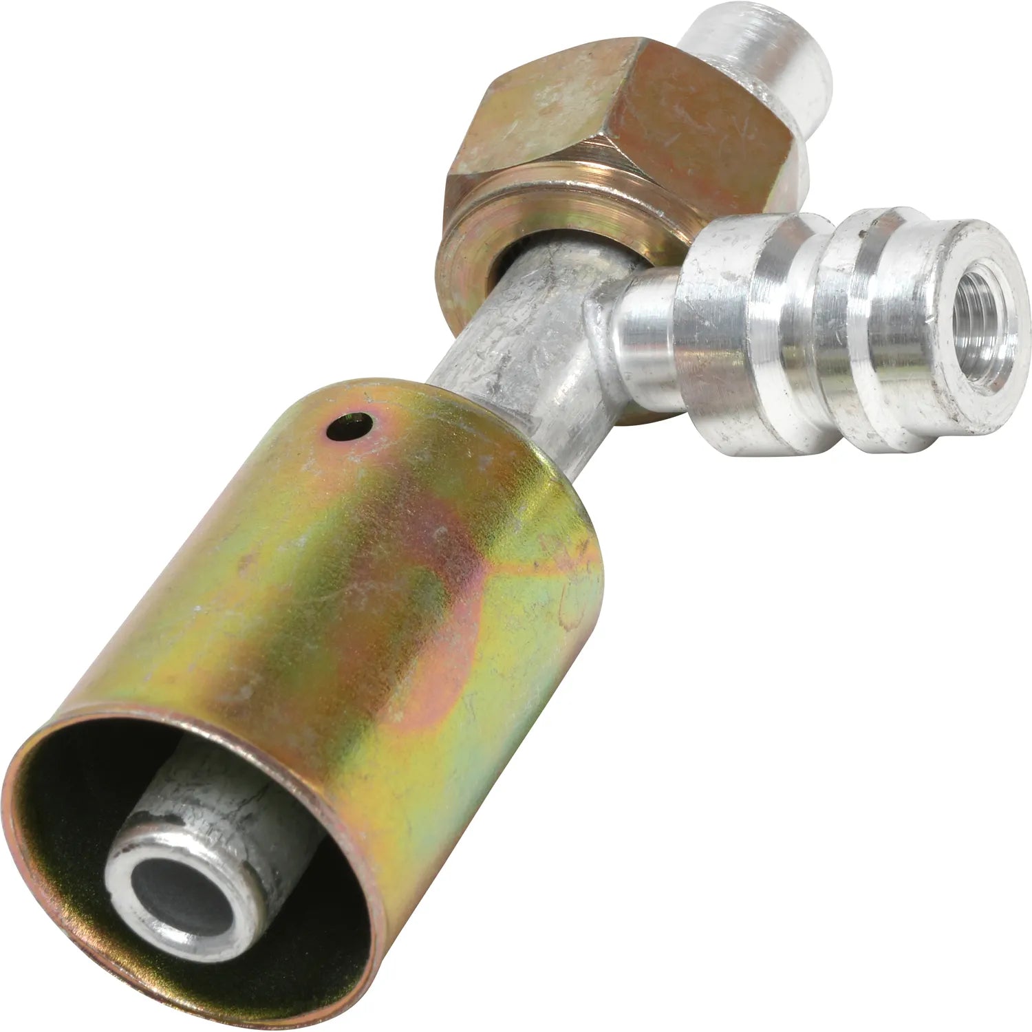 Junta tórica hembra de aluminio con puerto de servicio 8FOR 8BL STR SV-R134 n.º 8