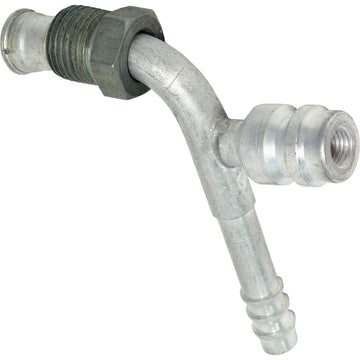 Alum. 90º Macho Inserto Oring Barb Ftg. con Puerto de Servicio 6MIO 6BB 90 SVR134 16 #6