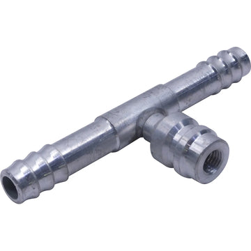 Empalmador de púas rectas de aluminio con puerto de servicio n.º 8